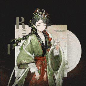 a drawing of a girl with a crown on her head is surrounded by letters r and p.