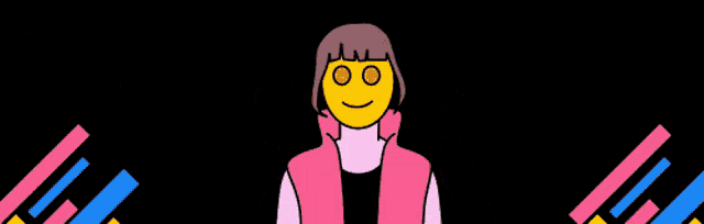 a cartoon of a girl with a yellow face and the words yaaa yyy