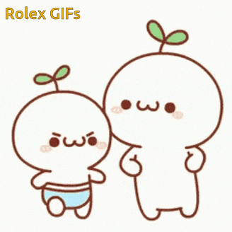 a rolex gif shows a baby being held by another baby