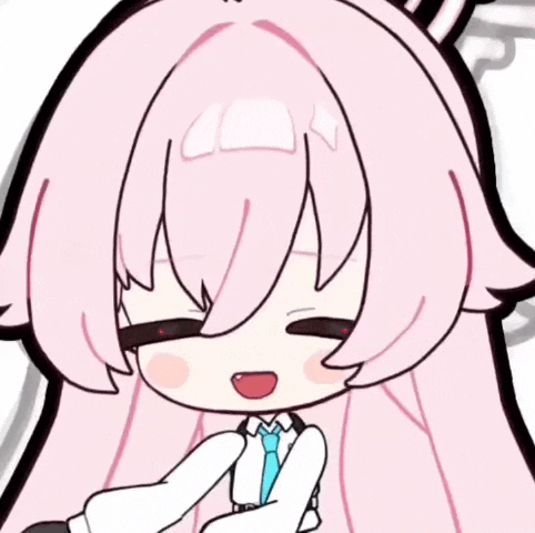 a drawing of a girl with pink hair wearing a tie