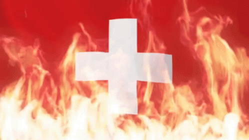Switzerland Flag Tigerflags GIF - Switzerland Flag Tigerflags Burning GIFs