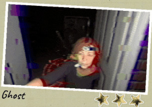 a picture of a ghost with three stars