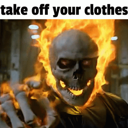 Take Off Your Clothes Ghost Rider GIF - Take Off Your Clothes Ghost Rider Point GIFs