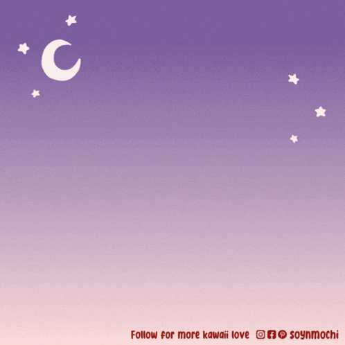 a purple background with a crescent moon and stars