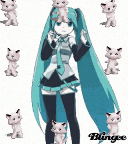 Miku Hatsune Dance GIF - Miku Hatsune Dance Cat Dance GIFs