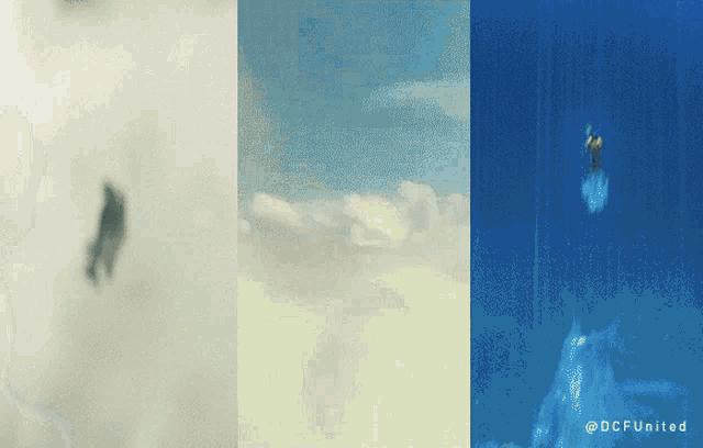 a collage of three pictures with the words dcfunited on the bottom right