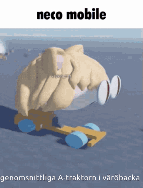 a picture of a cartoon character with the words neco mobile