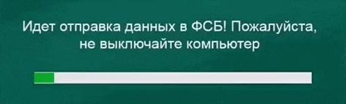 a green loading bar with the words " идет отправка данных в fcb " on it