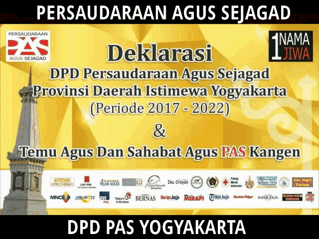 a poster that says dpd pas yogyakarta on the bottom
