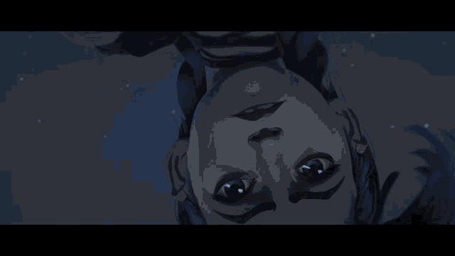 a painting of a woman holding a sword with a blue light coming out of it