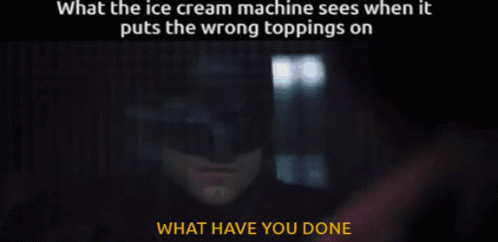 Batman What Have You Done GIF - Batman What Have You Done Ice Cream Machine GIFs
