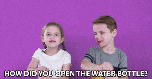 How Did You Open The Water Bottle Carson Crosby GIF - How Did You Open The Water Bottle Carson Crosby Claire Crosby GIFs