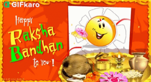 Happy Raksha Bandhan To You Gifkaro GIF - Happy Raksha Bandhan To You Gifkaro Happy Rakhi GIFs