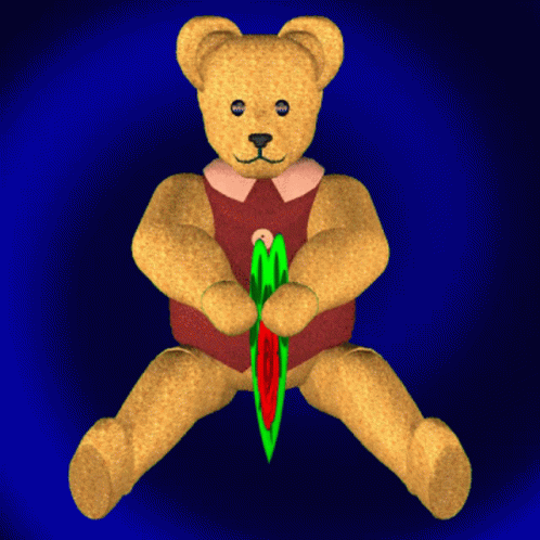 Teddy Bear Green Heart GIF - Teddy Bear Green Heart Heart GIFs