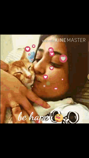 Cat Kiss GIF - Cat Kiss Be Happy GIFs