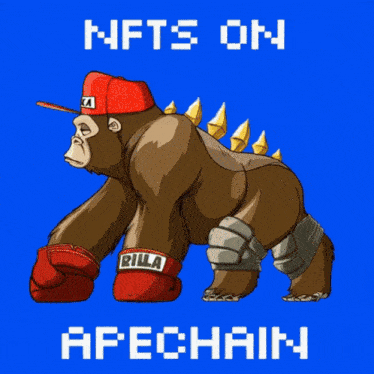 a cartoon gorilla wearing red boxing gloves and a hat that says afnly