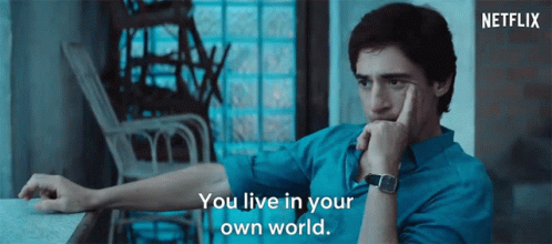 You Live In Your Own World Rose Island GIF - You Live In Your Own World Rose Island Zoned Out GIFs