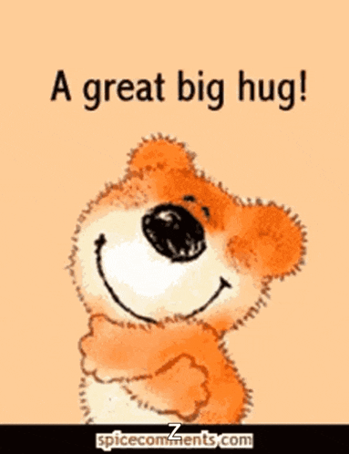 a teddy bear is hugging another teddy bear with the words from me to you