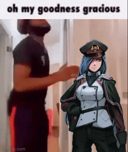 a man and a woman are standing next to each other and the woman is wearing a military uniform .