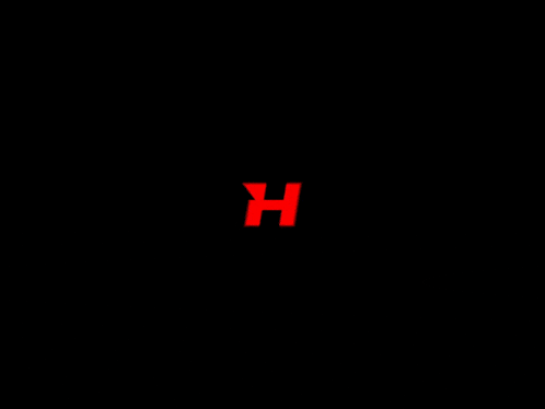 a black and white logo that says " he "