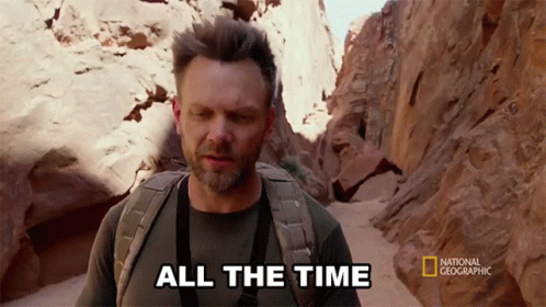 All The Time Joel Mchale In A Slot Canyon GIF - All The Time Joel Mchale In A Slot Canyon Joel Mchale GIFs