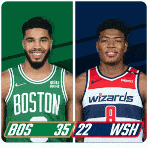 Boston Celtics (35) Vs. Washington Wizards (22) First-second Period Break GIF - Nba Basketball Nba 2021 GIFs