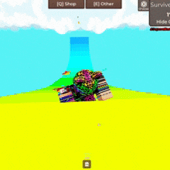 a screenshot of a video game that says survive on the bottom
