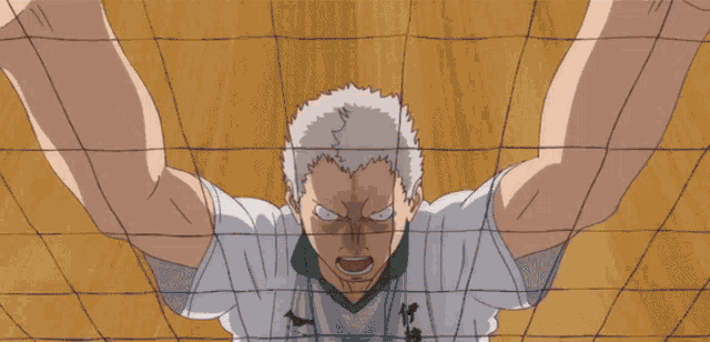 a close up of an anime character 's face with a very angry expression