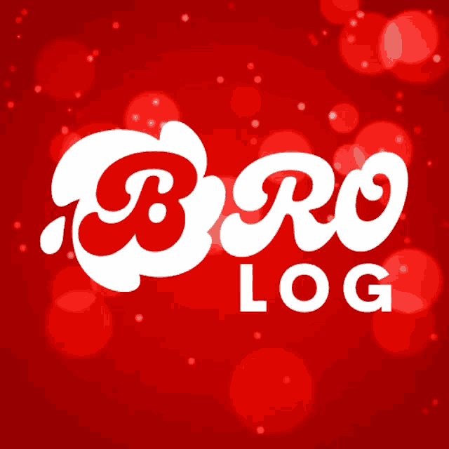 a red background with bro log written in white letters
