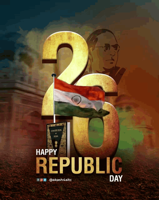Happy Republic Day Bhim Rao Ambedkar GIF - Happy Republic Day Happy Republic Republic Day GIFs