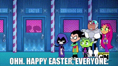Teen Titans Go Easter Bunny GIF - Teen Titans Go Easter Bunny Ohh Happy Easter Everyone GIFs