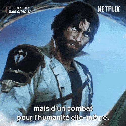 a man with a beard says mais d ' un combat pour l ' humanité elle-même