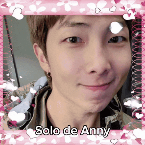 a picture of a young man with the words solo de anny on it