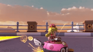 Peachette Mario Kart 8 Delux GIF - Peachette Mario Kart 8 Delux Booster Pass Wave 6 GIFs