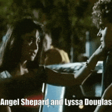 angel shepard and lyssa douglas are sitting next to each other in a car
