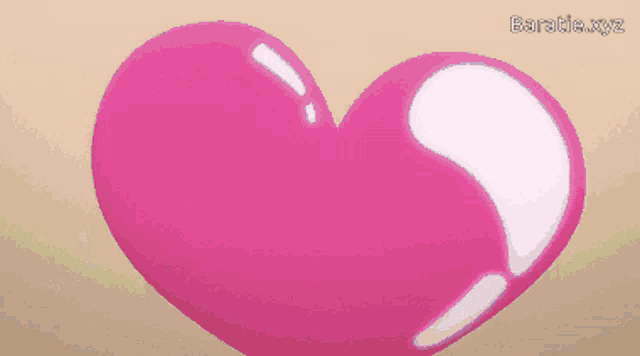 a pink heart with the words barable.xyz written on it