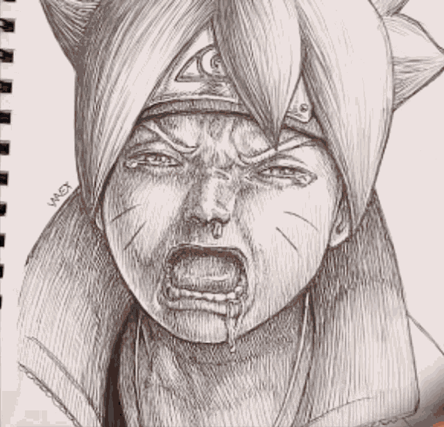 a black and white drawing of a person with a cat ear on their head and the name vanet on the bottom