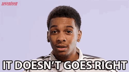 a man in a striped shirt says it does n't go right