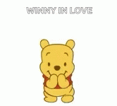 Winnie The Pooh In Love GIF - Winnie The Pooh In Love Blow Kiss GIFs