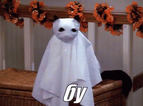 призрак привидение салем кот сабрина GIF - Ghost Spooky Salem GIFs