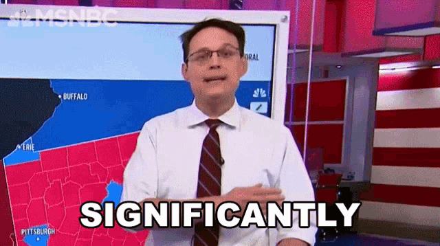 a man wearing glasses and a tie says significantly