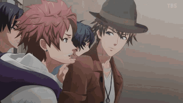 a group of anime characters with tbs on the bottom