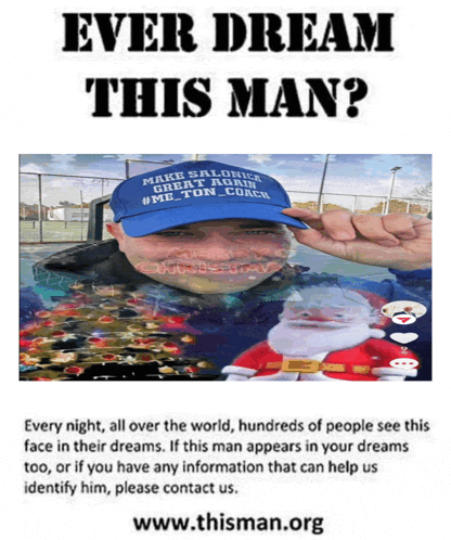 a poster with a man wearing a make america great again hat