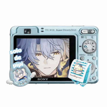 a sony camera with a picture of a boy on it
