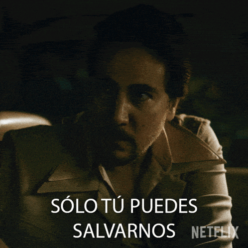 a man with a beard and the words solo tu puedes salvarnos