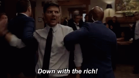 Stick It To The Man GIF - Adam Scott Down With The Rich Resist GIFs