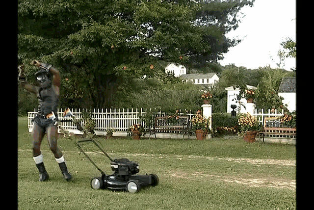 Lawn Mower Landscaping GIF