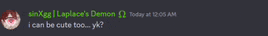 a blurred image of a person 's face with the words " i can be cute too "