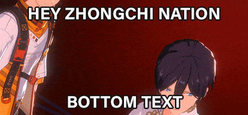 a picture of a boy with the words hey zhongchi nation bottom text