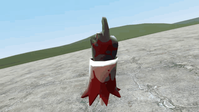 a bloody hand with a middle finger pointing up